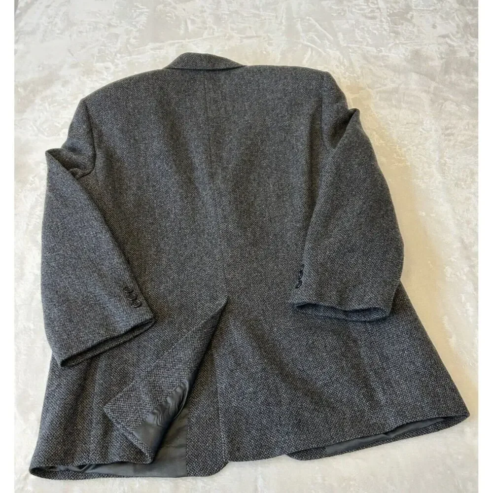 Brooks 346 Mens Wool/Lambs Sport Coat 41R Gray Blazer Jacket Career Preppy VTG